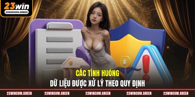 Các tình huống dữ liệu được xử lý theo quy định 